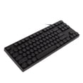 thumbnail image 3 of Teclado para juegos USB redondo de 87 teclas, retroiluminado, ergonómico, mecánico, táctil, con cable, para ordenador de escritorio, portátil, color negro, 3 of 14
