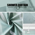 thumbnail image 6 of Dark Green Geometric Shower Curtain, Waterproof Design and Polyester, Quick-Drying, Weighted Hem, Green Fabric Shower Curtains Set for Bathroom W 72 x H 72, Machine Washable with 12 Hooks, 6 of 6