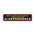 thumbnail image 2 of Don't Touch My Camaro Novelty Sign, Metal Wall Decor - 4x18 inches, 2 of 4