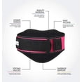 thumbnail image 3 of RIMSports Weight Lifting Gym Fitness Deadlift Squat Workout Pull up Belt, Pink L, 3 of 6