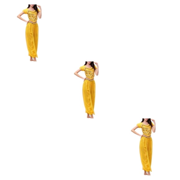 Qarigey Pantalones de danza del vientre indio, conjunto de disfraz de parte trasera de baile, ropa de moda de manga Sexy, actuación para Type1 NO1