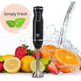 thumbnail image 6 of Moss & Stone Hand Blender Electric With Egg Whisk & Chopper, Powerful 300 Watt Immersion Hand Blender Set, Hand Mixer Set Stainless Steel Shaft & Blades, Black Handheld Blender With Ergonomic Handle, 6 of 7