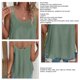 thumbnail image 3 of Top sin mangas para mujer, cuello redondo, dobladillo Irregular, ajuste holgado, tirantes dobles, camiseta sin mangas para mujer para compras diarias, 3 of 5