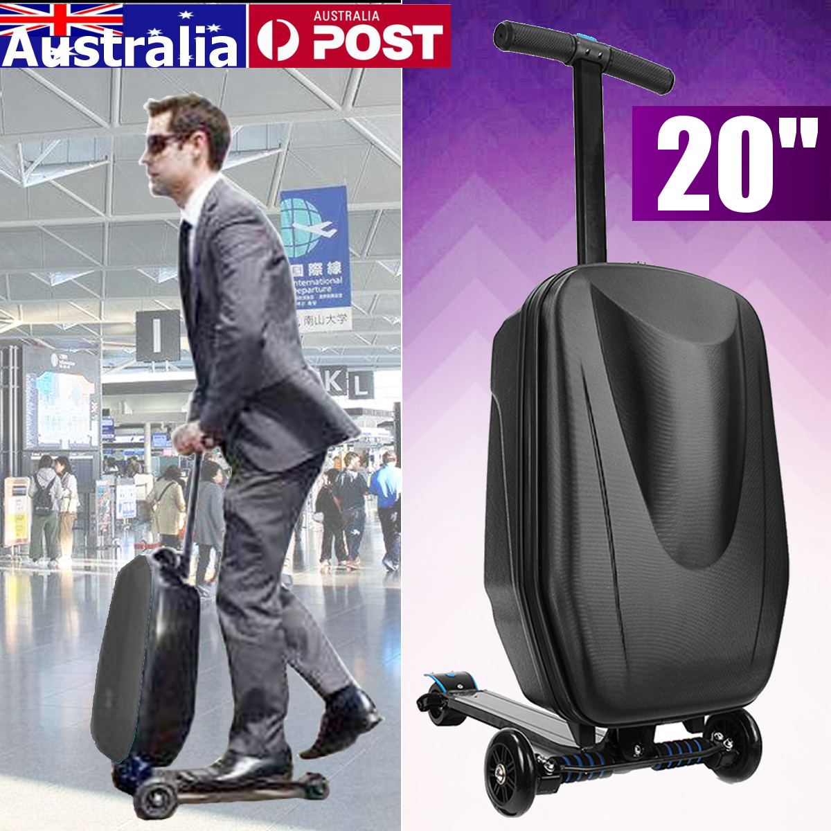 carry on suitcase scooter