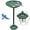 Dark Green, variant on Bird Bath for Outside with Pedestal, Vintage Freestanding Garden  Birdbaths & Birdfeeder, Birdbaths Bowl Bird Baths for Outdoors Yard Garden Lawn Decor, Upgrade Dual-use Base