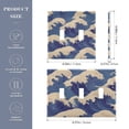 thumbnail image 2 of Yayeee Toggle Light Switch Wall Plate 2-Gang 4.56"x4.48" Decorative Outlet Cover, Blue Wave Pattern, 2 of 7