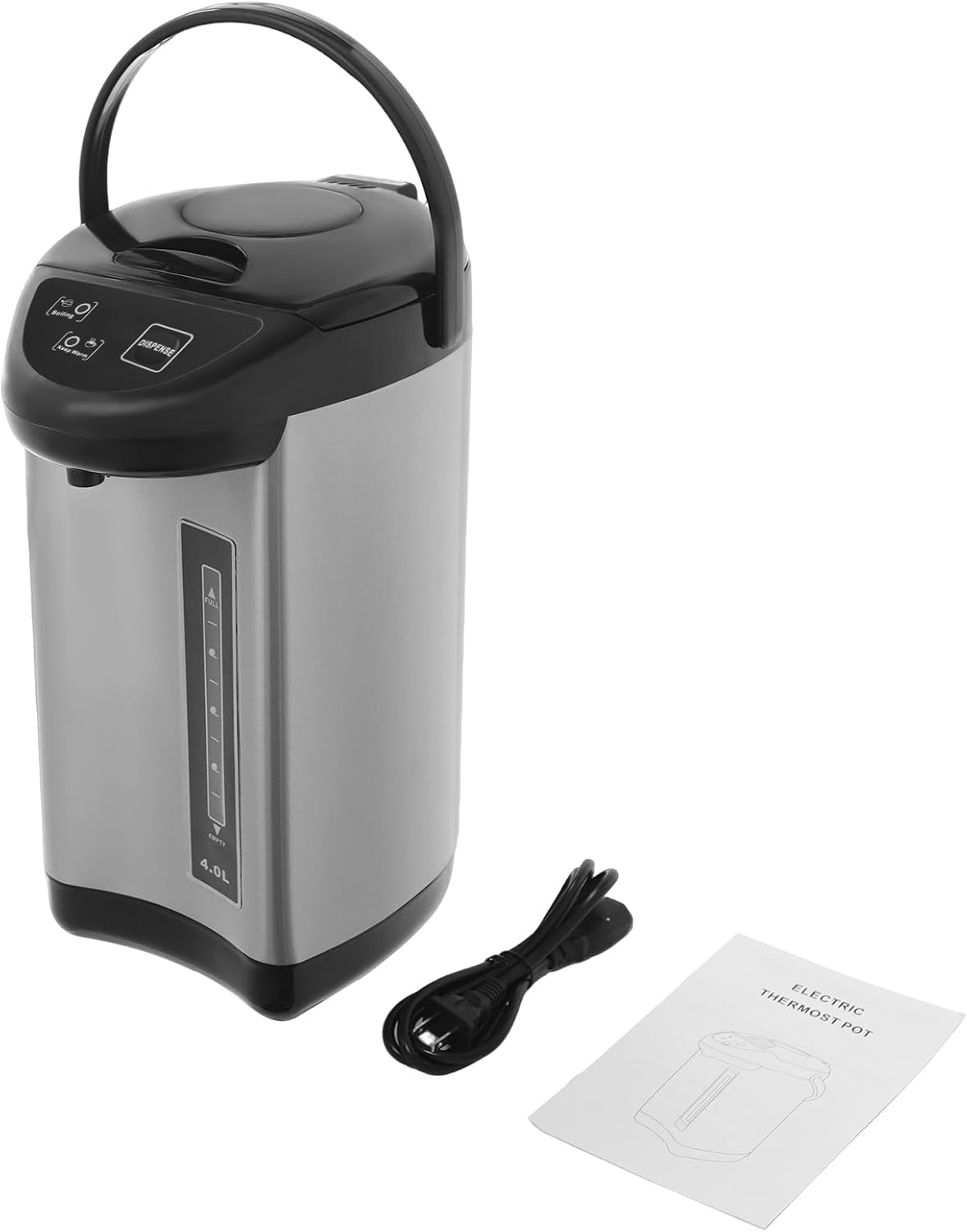Electric Kettle,750W 135 oz/4.0 L 304 Stainless Steel Removable Water Tank Water Boiler & Warmer for Dining Rooms,Living Rooms,Kitchens (Black)