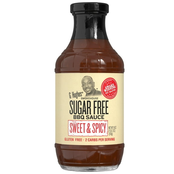 G Hughes Sugar Free Sweet & Spicy BBQ Sauce, 18 oz