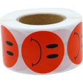 thumbnail image 2 of Red Sad Face Frowned Unhappy Stickers 1.5" Round 500 Total Per Roll, 2 of 4