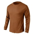 thumbnail image 4 of Honeeladyy Men's Ribbed Henley Shirt Slim Fit Long Sleeve Casual T-Shirt #Qg-Khaki-XXL, 4 of 7