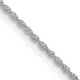 thumbnail image 2 of 14K Solid White Gold 1.1mm Rope Chain Twisted Link Necklace, 2 of 5
