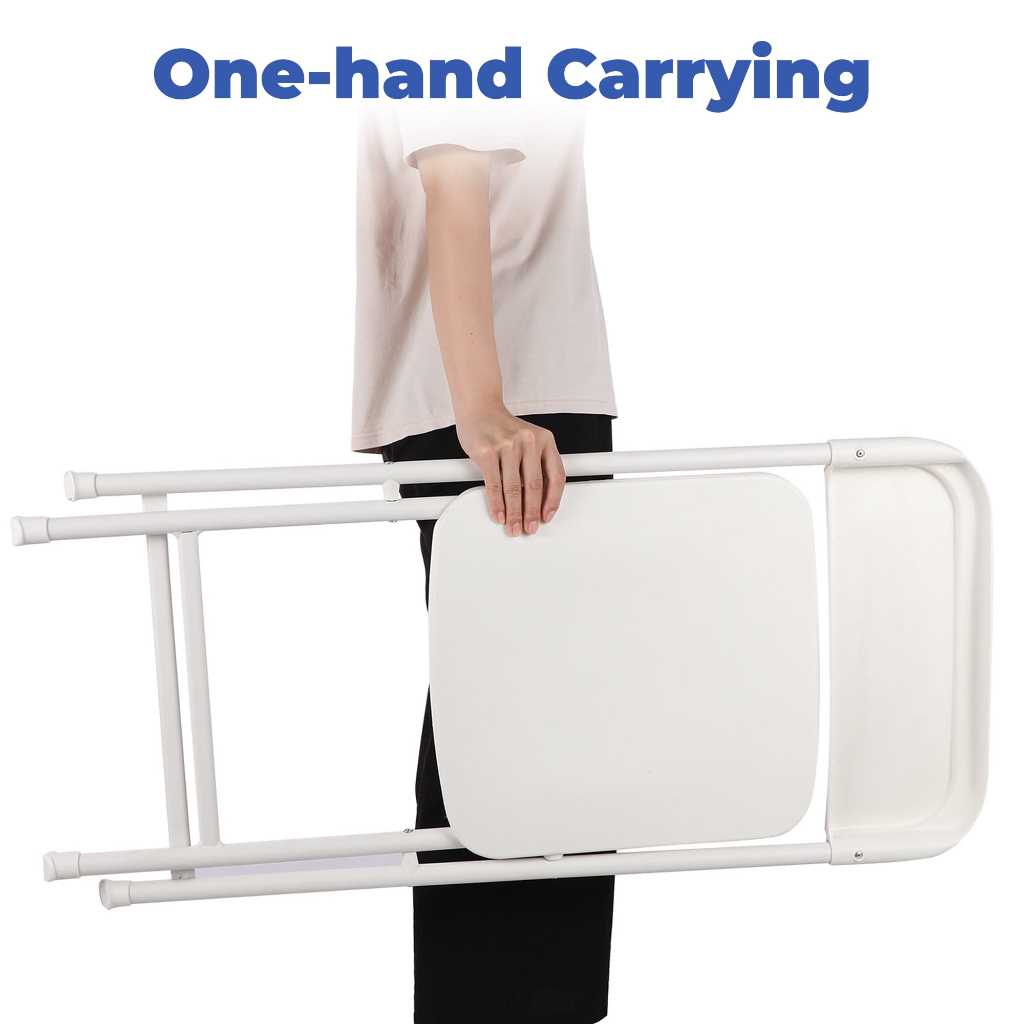 Mainstays Resin Event Folding Chair, White (Set of 6)