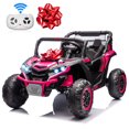 thumbnail image 1 of Joyracer Jouet UTV à Chevaucher 24 Volts avec 2 Places, Roues de Voiture Motorisées avec Télécommande, 3 Vitesses, Musique Bluetooth, Rose, 1 of 12