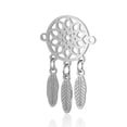 thumbnail image 1 of Tarnish Resistant 201 Stainless Steel Links connectors Woven Net/Web with Feather Stainless Steel Color 30x18x1mm Hole: 1.2mm, 1 of 1