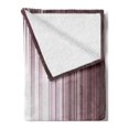 thumbnail image 2 of Purple Soft Flannel Fleece Throw Blanket, Futuristic Digital Style Stripes and Rays in Unusual Abstraction, Cozy Plush for Indoor and Outdoor Use, 60" x 80", Plum Mauve Grey, by Ambesonne, 2 of 5