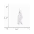 thumbnail image 2 of White Sterling Silver Charm Pendant Themed 15 mm 6, 2 of 2