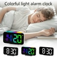thumbnail image 3 of Super Loud Alarm Clock for Heavy Sleepers Adults, 7 Inch Large LED Digital Display, Dimmable RGB Night Light & USB Charger, White (with RGB Ambient Light), 3 of 3