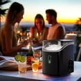 thumbnail image 3 of Philergo Nugget Ice Maker Countertop, Pebble Ice Maker with Soft Chewable Ice, 35 lbs/24 Hrs for Home, Kitchen, RV, Camping, Black, 3 of 7