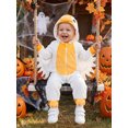 thumbnail image 6 of RUINIXCW Toddler Goose Costume with Hood Soft Warm Flannel Cartoon Animal Jumpsuit, 6 of 8