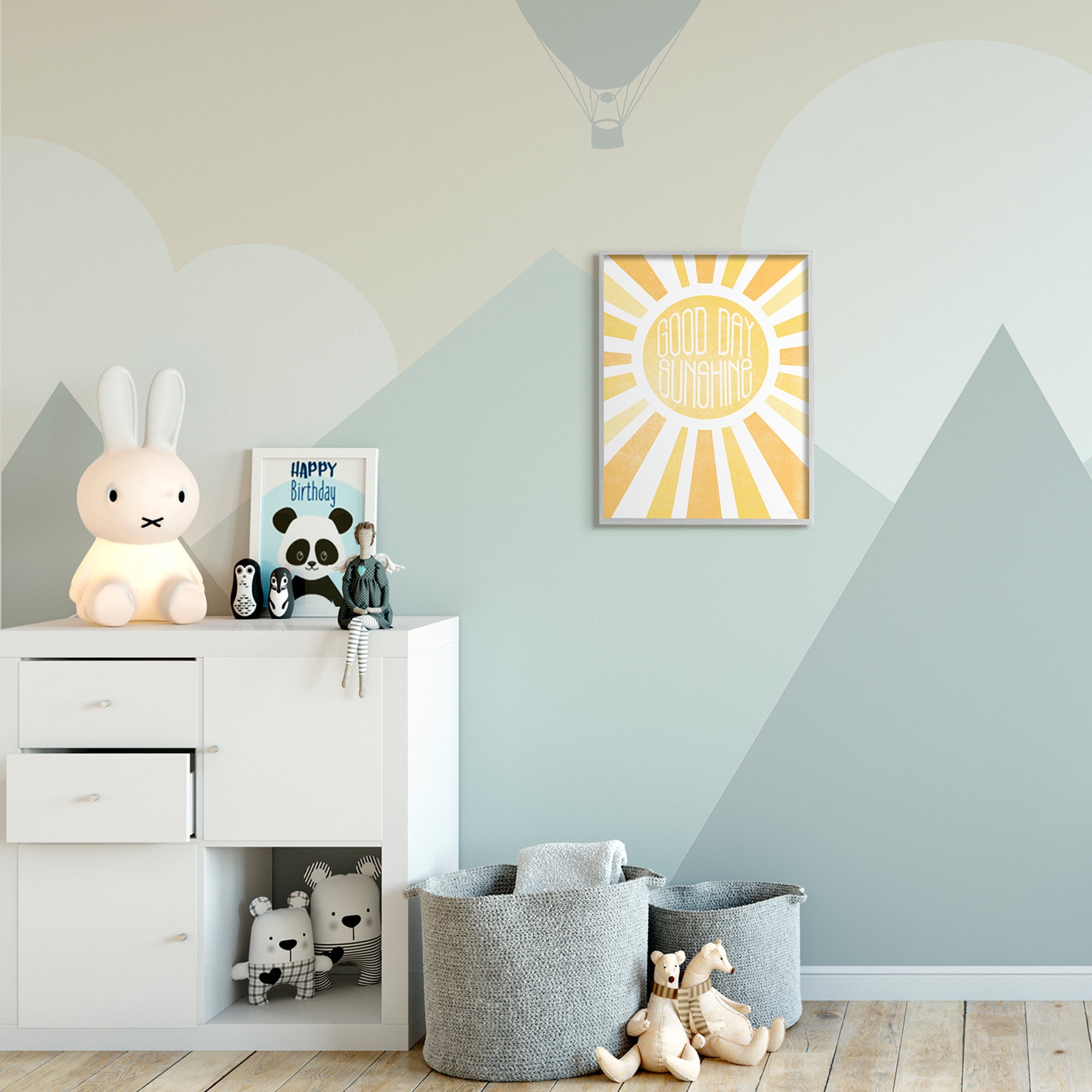 Stupell Industries Good Day Sunshine Greeting Bright Yellow Rays ,16 x 20,Designed by Susan Ball