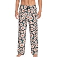 thumbnail image 2 of Kdxio Daisies Flowers Print Men's Sleep Pajama Pant Lounge Pants with Pockets, 2 of 8