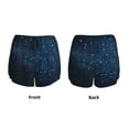 thumbnail image 5 of Lsque Blue Glitter Retro Printed Women's Running Shorts with Liner Pockets,Elastic Quick Dry Workout Athletic Gym Yoga Shorts,Womens High Waist Shorts-XX-Large, 5 of 9
