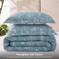thumbnail image 3 of U by Bedsure 2 Pieces Blue Comforter Sets, Extra Long Twin-XL Bedding Set, Blue College Dorm Bedding Set Twin Size, 2 Pieces Cute Soft Floral Bedding, 3 of 12