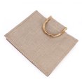 thumbnail image 2 of Bolsa De Arpillera Bolso Eco Friendly Totes Lino Reutilizable Bolso Compras de supermercado (39X31X15cm), 2 of 6