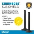 thumbnail image 3 of US Weight ChainBoss Indoor/Outdoor Black Stanchion – Weighted Base&nbsp;– Yellow Chain, 3 of 13