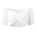 thumbnail image 2 of Oktoberfest Dirndl Blouse Women Short Sleeve Off Shoulder White Lace Dirndl Shirt Oktoberfest Top Traditional Outfit, 2 of 7