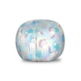 thumbnail image 1 of Cartoon Storage Toy Bag Chair, Cartoon Drawn Folkloric Dreamy Unicorn Rainbow Star Motifs Illustration, Stuffed Animal Organizer Washable Bag, Large Size, Multicolor, by Ambesonne, 1 of 3