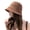 Coffee, variant on Women Fisherman Hat Hollowed-Out Design Sun Protection Wide Brim Hat Solid Color V Protection Summer Beach Hat