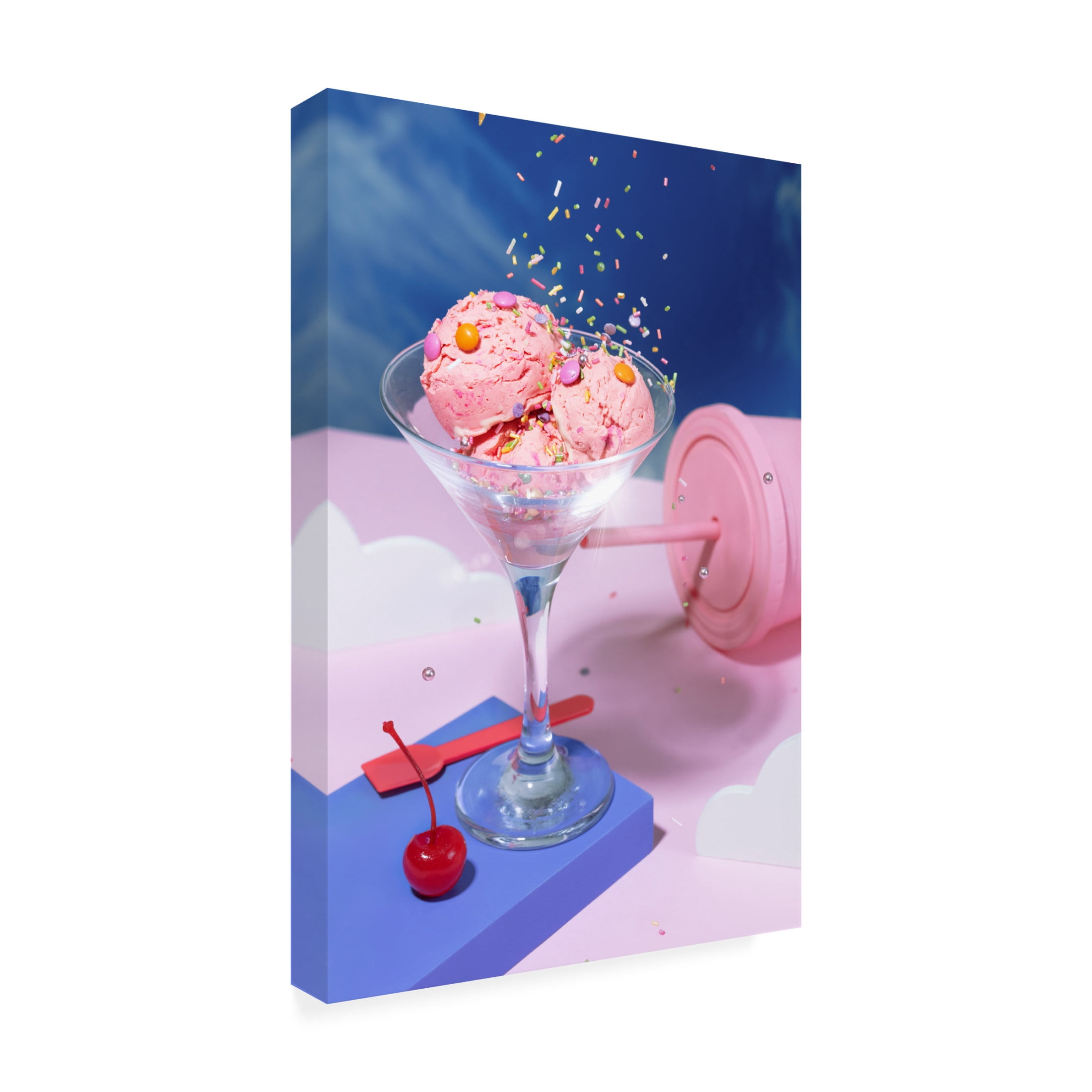 Canvas Wall Art - Julia Ramiro 'Icecream 6' Wall Art for Living Room, Bedroom, or Office D?cor by Trademark Fine Art - 16 x 24 Inches