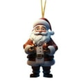 thumbnail image 2 of XWSHYW Decoraciones Navideñas Colgante Pequeño de Árbol de Navidad de Papá Noel, Decoración Navideña, Colgante Plano de Acrílico, 2 of 6