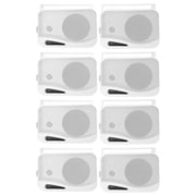 (8) Rockville HP4S-8 4" Outdoor/Indoor Home Theater Speakers w/ Swivel Brackets