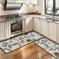 thumbnail image 3 of Kitchen Rugs Sets Of 2,Pioneer Flower Floral Print Pattern Anti Fatigue Kitchen Mat Rugs Non Slip Washable,Decorative Kitchen Floor Mats for Kitchen,Sink,Laundry,17"x47"+17"x47", 3 of 5