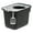 Black/Grey, variant on IRIS USA Square Top Entry Cat Litter Box with Litter Catching Lid, Privacy Walls and Scoop, Black