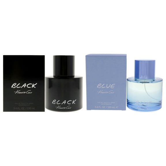 Kenneth Cole 2 Pc Kit - 3.4oz Kenneth Cole Black EDT Spray, 3.4oz Kenneth Cole Blue EDT Spray