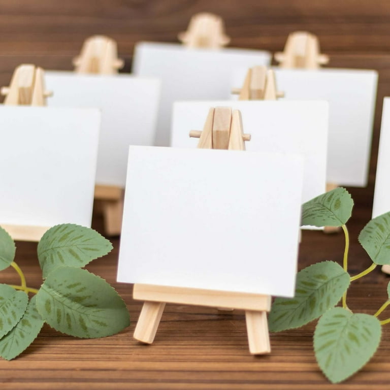 Juvale 6-Pack Wooden Easel, Mini Easel Stands, Place Card Holders, 7 Inches