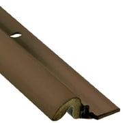 Brown Premium Foam 1-5/8 in. x 84 in. Brown Screw On Door Weatherstrip with Aluminum Carrier and Foam Gasket, Pack of 25