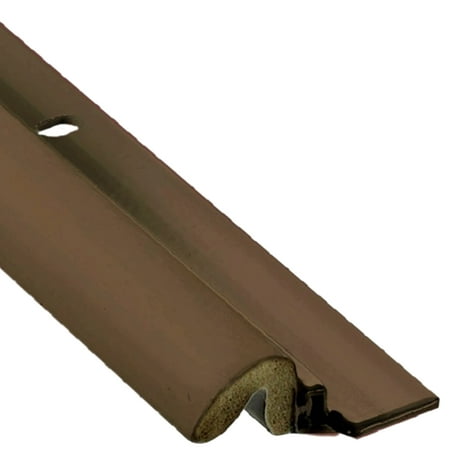 Brown Premium Foam 1-5/8 in. x 84 in. Brown Screw On Door Weatherstrip with Aluminum Carrier and Foam Gasket, Pack of 25
