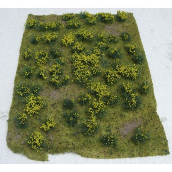 JTT Miniature Tree - Flowering Meadow Mat -- Yellow 5 x 7"  12.7 x 17.8cm Sheet