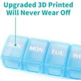 2 packs small weekly pill organizer pocket daily pill case pill box for