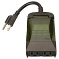 thumbnail image 2 of Open Box Woods 0.5 Horsepower Heavy Duty 7 Day Digital 2 Outlet Timer, Black, 2 of 10