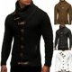thumbnail image 1 of Suéter de hombre Otoño e Invierno Abrigo de punto Cuello alto Botón Talla grande Suéter europeo y americano Ropa de hombre, 1 of 5