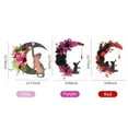 thumbnail image 4 of Halloween Moon Cat Shaped Wreath Artificial Flower Black Cat Hanging, 4 of 7