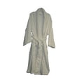 thumbnail image 2 of Unisex Adults Cotton Woven White Color Terry Shawl Collar Spa/Bath Robe. One Size Fit All. (White Color Only), 2 of 2