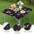 thumbnail image 4 of Pioneer Flower Floral Print Pattern Square Fitted Tablecloth with Elastic Edge,Square Table Cover,Washable Elastic Table Cover for Home Kitchen Party Decor 34"x34", 4 of 6