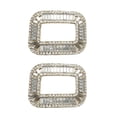 thumbnail image 1 of 1 Pair Women's Rhinestone Shoe Clips Buckles Shoes Decor For Wedding Party, 1 of 8