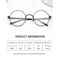 thumbnail image 5 of Gafas Pro Acme Retro con montura redonda de metal, color azul, bloqueo de luz, 5 of 5